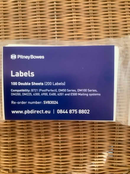 Photo of free Pitney Bowes franking machine labels (St John's TN13) #1