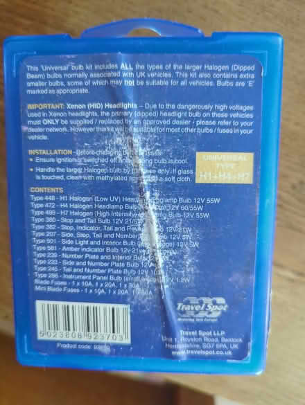 Photo of free Spare bulb kit (Sheffield S12) #3