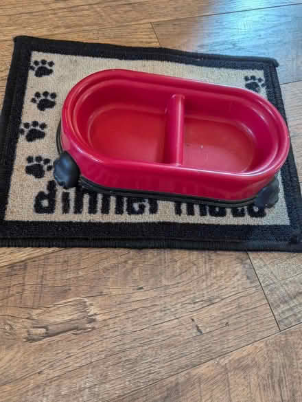Photo of free Cat double bowl & mat (Sheffield S12) #1