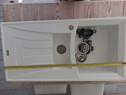 Photo of free White composite one and a half sink (Langley Park DH7) #1