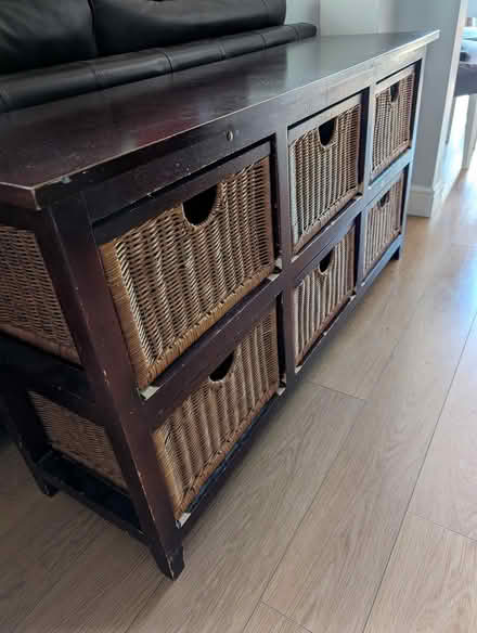 Photo of free Chest of drawers w/ wicker baskets (Baldock SG7) #1