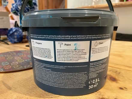 Photo of free Blue bathroom paint (Bollington SK10) #2