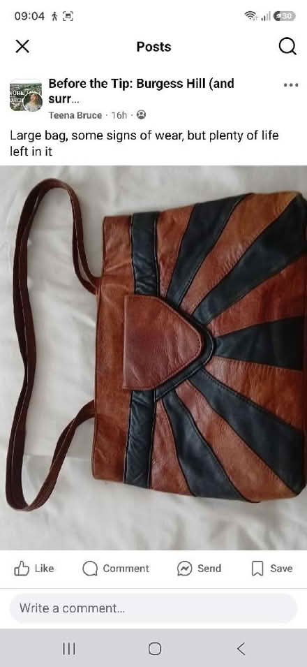 Photo of free Shoulder bag, some signs of wear (Sheddingdean RH15) #1