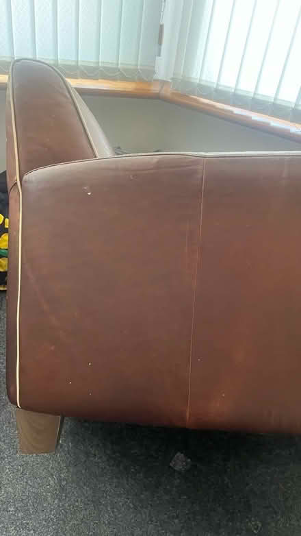 Photo of free Lovely brown leather armchair 2x looking for a new owne (Balby DN4) #3