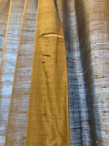 Photo of free XL silver/grey curtains inc fixings (Womersley Rd N8) #4