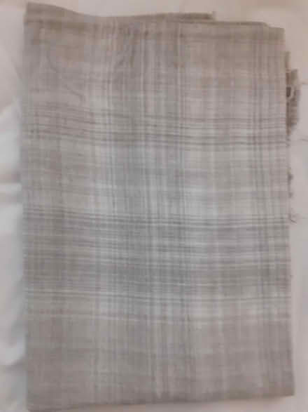 Photo of free White Grey Checked Cotton Material (Attwood Green B1) #1