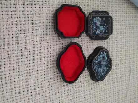 Photo of free Black enamel inlay boxes (Near Fairview & 55th St, DG) #2