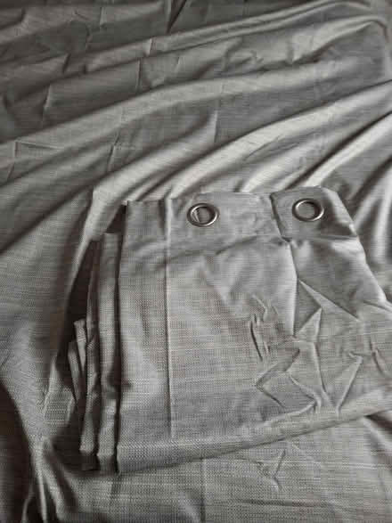 Photo of free Pair of grey eyelet curtains (Darlington DL1) #1