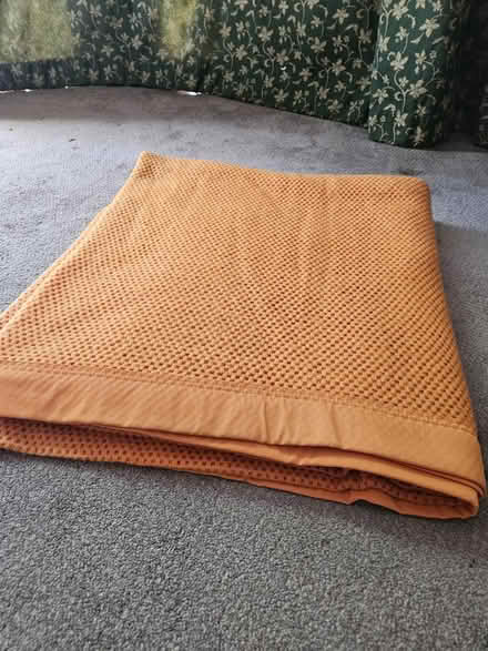 Photo of free Large orange blanket (Riddlesdown CR8) #1