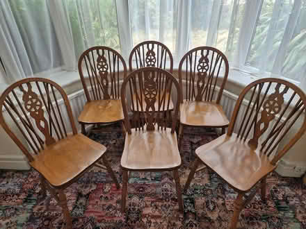 Photo of free Six Wooden Dining Chairs (West Monkseaton NE25) #1