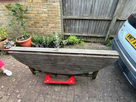 Photo of free Oval wooden garden table (GU7) #4