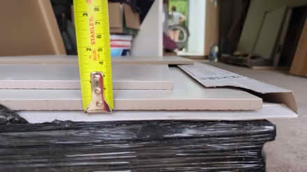 Photo of free Big White Matt Tile Off-Cuts x4 (Lichfield WS13) #1