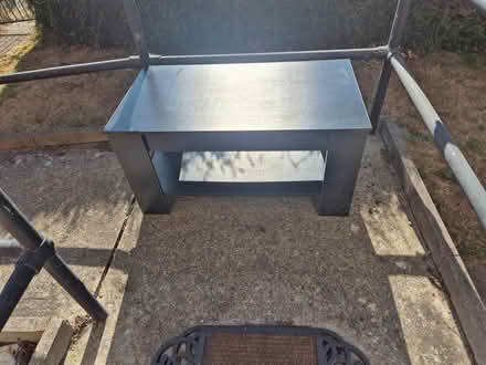 Photo of free Black table with storage (So16 9by) #1