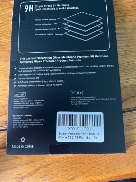 Photo of free Screen protector for iphone (Moortown LS17) #2