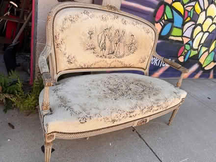 Photo of free Antique Louis XIV wooden love seat (College and Ossington) #1