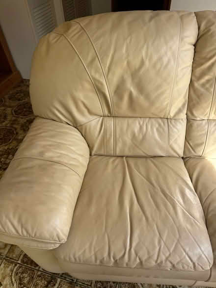 Photo of free Cream leather ikea sofa two seater (Petts Wood) #2