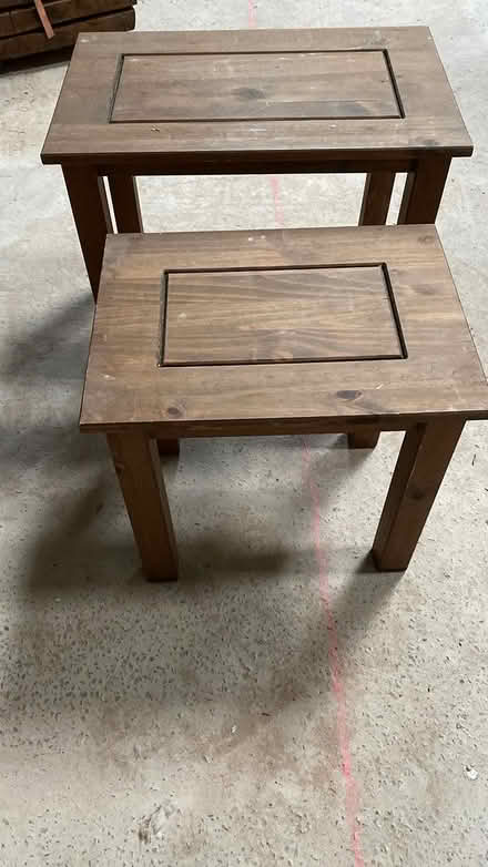 Photo of free 2 wood tables for up cycling (Northwich) #1