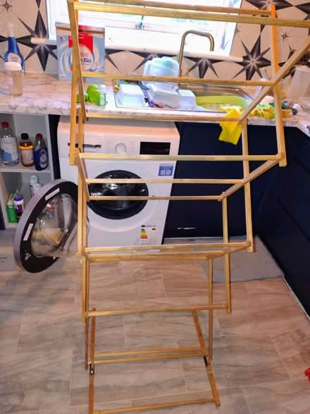 Photo of free Wooden folding clothes airer (south Harlow CM18) #1