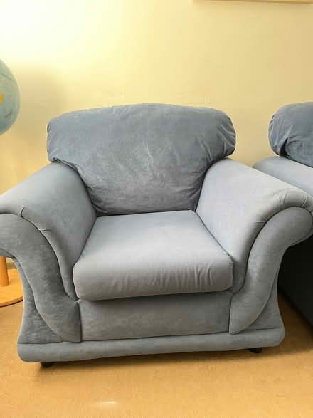Photo of free Two blue armchairs (Cheddon Fitzpaine TA2) #1