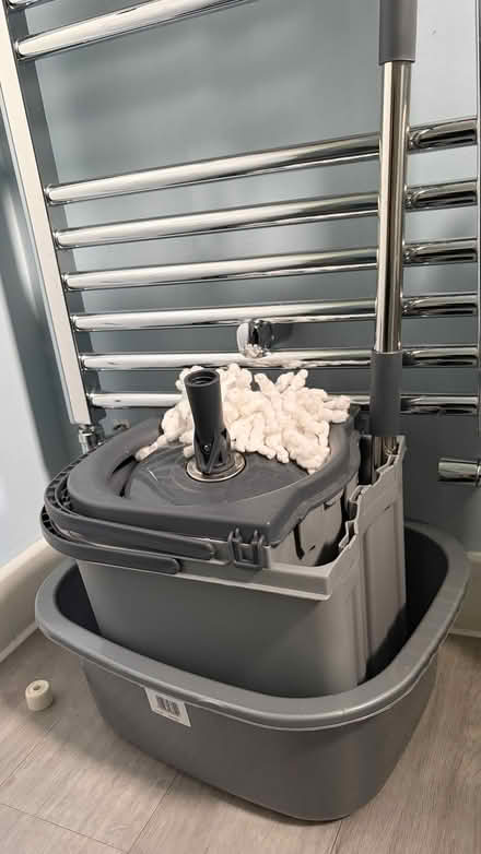 Photo of free Mop with spare mop head and plastic basin (Kings Buildings EH9) #2