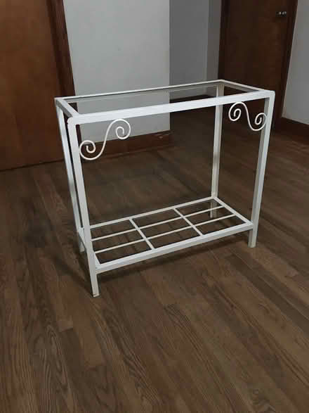 Photo of free glass top table & antique bench (Robinson & Harpersville) #1