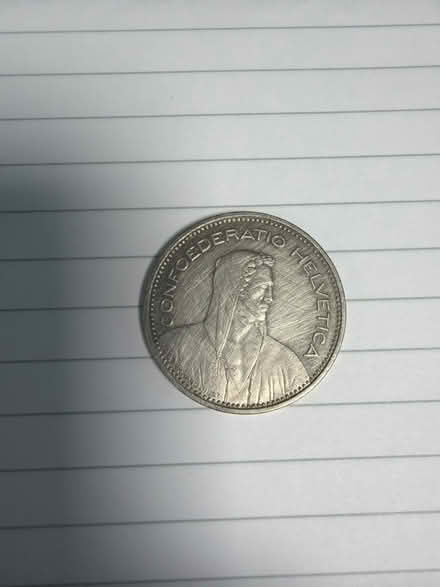 Photo of free 5 Swiss Francs Coin (Chesterfield S41) #1