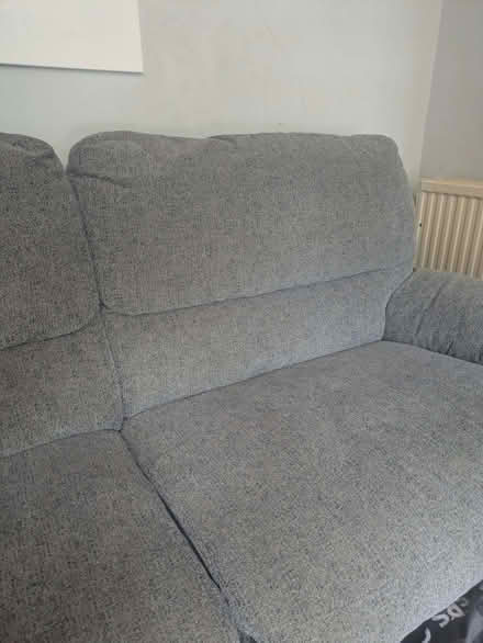 Photo of free Grey manual recliner sofa (Maesycwmmer CF82) #3