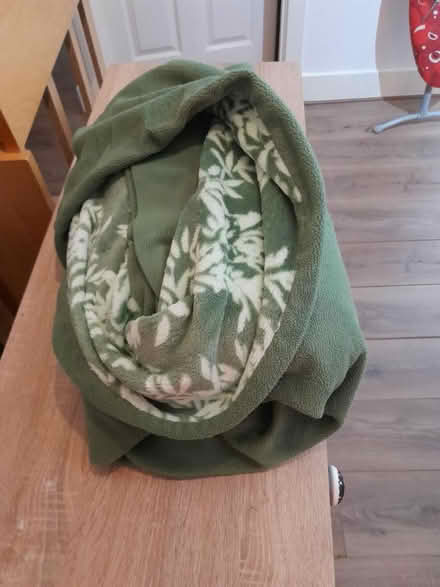 Photo of free Double size green fleece blanket (Sandylands morecambe LA3) #1