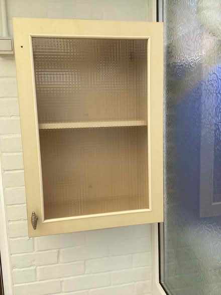 Photo of free Wall cupboard with glass front (BN16 2ER) #1