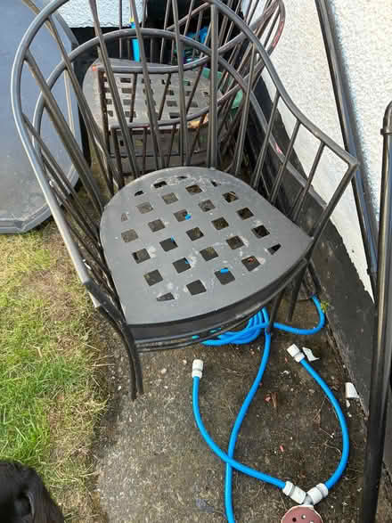 Photo of free 4 metal garden chairs (Wallasey CH44) #2