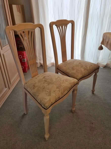 Photo of free 2 x dining room chairs (Glenleigh Park TN39) #1