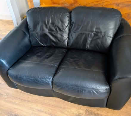 Photo of free 2 seater leather sofa (Shotton CH5) #1