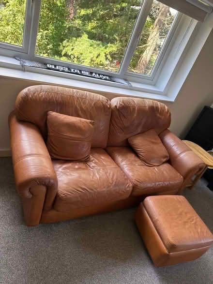 Photo of free Real Leather Sofa (Kirkhams M45) #1