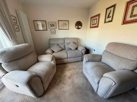 Photo of free Beige 2 seat sofa and 2 chairs (Seaburn SR6) #1