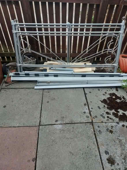 Photo of free silver bed frame (Grangefield Road Industrial Estate LS28) #1