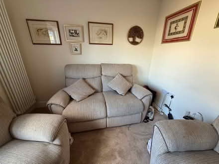 Photo of free Beige 2 seat sofa and 2 chairs (Seaburn SR6) #2