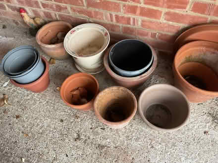 Photo of free Ceramic and plastic pots and chimney (Eastbourne BN21) #1
