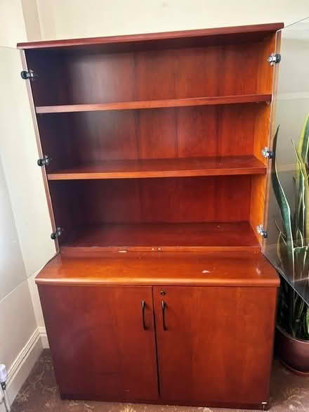 Photo of free Wood veneer display cabinet (Doddinghurst Brentwood) #1