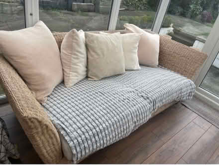 Photo of free Conservatory 2 &3 seater sofa (Knotty ash) #4