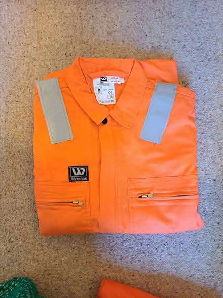 Photo of free Two orange Wenaas overalls, Wenaas Offshore bag etc (Molesey KT8) #2