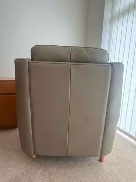 Photo of free Grey/beige leather armchair (Cheam SM2) #3