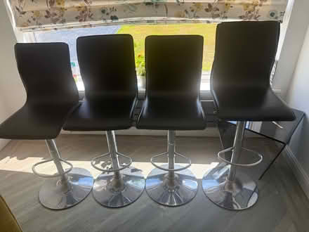Photo of free 4 black bar stools. (Marylebone WN1) #2