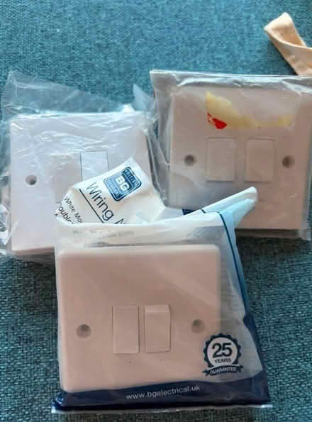 Photo of free 3 x double light switches (Waterlooville PO8) #1