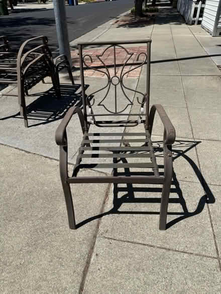 Photo of free Patio chairs and foot rests (Campbell) #2