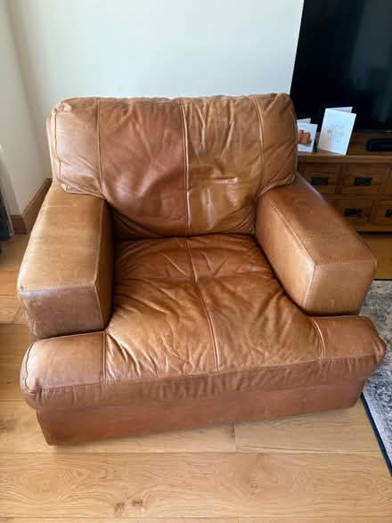 Photo of free 2 Sofas, Armchair & Footstool (Tring HP23) #3