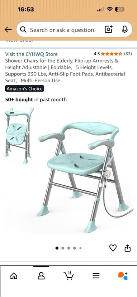 Photo of free Shower chair (Holy Corner EH10) #4