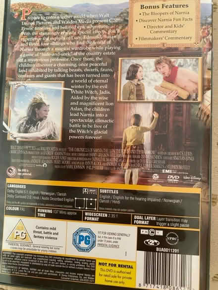 Photo of free The Chronicles of Narnia DVD (Gosport PO12) #4