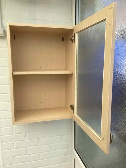 Photo of free Wall cupboard with glass front (BN16 2ER) #4
