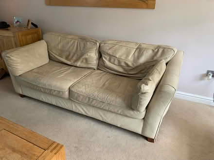 Photo of free Cream leather sofas M&S (Cm94ns) #2