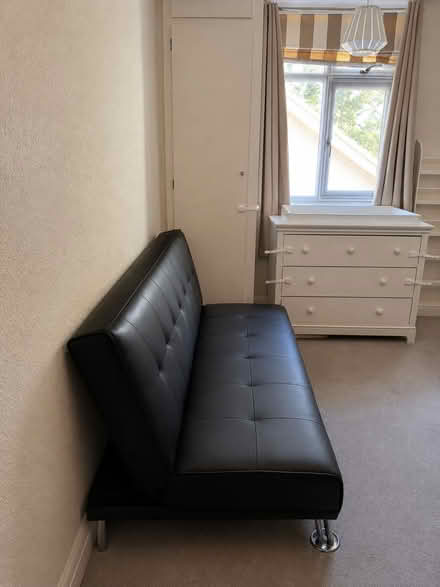 Photo of free Black sofa (Sofa-bed) (Caterham CR3) #1